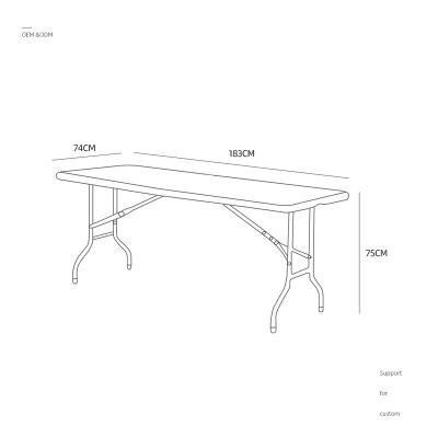 China Modern Rectangular Outdoor BBQ Table Hot Sale Indoor Outdoor Events Wedding China Plastic Folding Table for sale