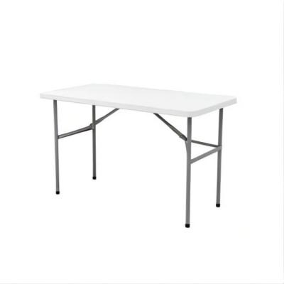 China JH-C122 Modern Outdoor Dining Tables Wholesale 4ft Super White Lightweight High Quality Plastic Garden Fold Tables for sale