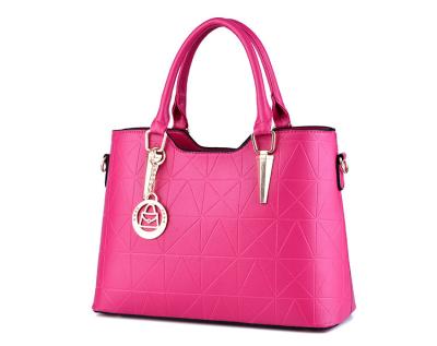 Chine Type classique couleur en cuir douce moyenne de rose de sac d'emballage avec la tirette en métal à vendre