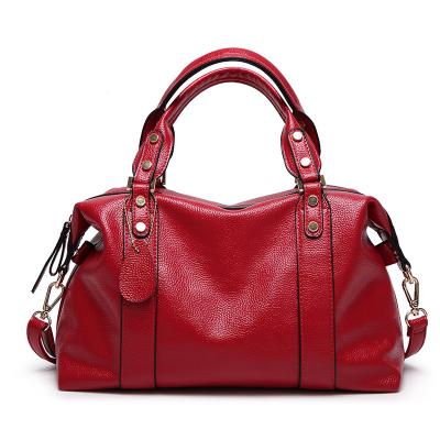 Chine Vraie bandoulière réglable en cuir des sacs à main 38*29*13 cm de dames rouges à vendre