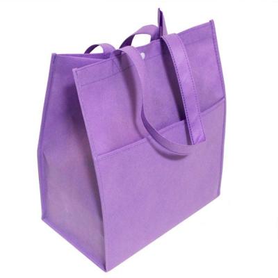 China Sacolas feitas sob encomenda dobráveis/do roxo sacos de compras tecidos da planície pano não - à venda