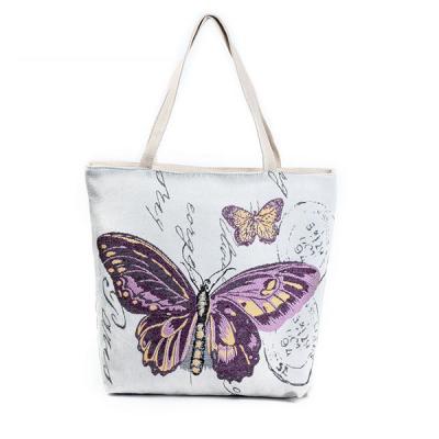 China Bolsos impresos mariposa para las muchachas, bolso del comprador del totalizador en venta