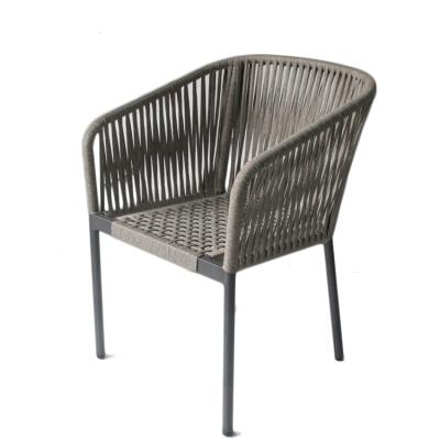 China Modern minimalist new design elastic woven rope garden chair for indoor and outdoor for sale