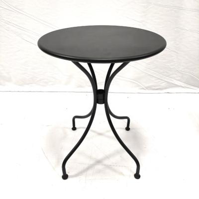 China Minimalist China Manufacturer Steel Standard Black Carbon For Hotel Metal Round Garden Table for sale