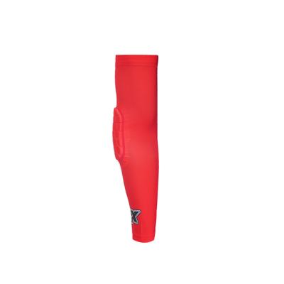 China Custom Antibacterial Sublimation Red Padded Compression Arm Warmer , Sport Arm Protector Sleeves for sale