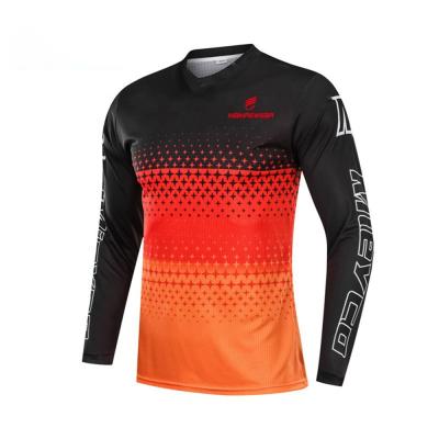 China Hot Selling Long Sleeve Antibacterial Custom Design Enduro Jersey , Downhill Jersey for sale