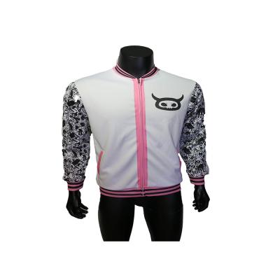 China Heat Sublimation Bomber Jacket Eco - Friendly Fashion Long Sleeve Casual Clothing for sale