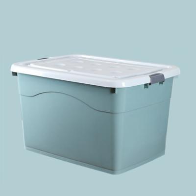 China Space Saving Viable Oversized Extra Large Capacity Stackable Plastic Storage Box With Lid for sale