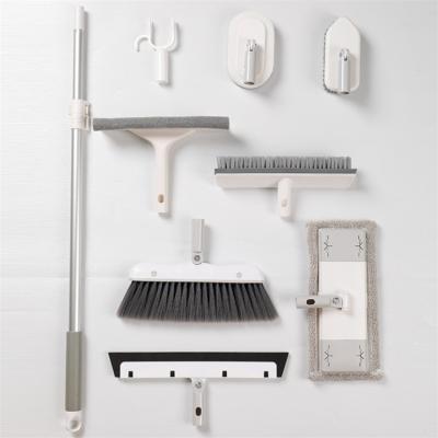 China Viable Home Multi-Function Telescopic Cleaning Kit Brooms and Brooms Set Glass Wiper Easy Installation Tools for sale