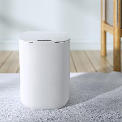 China Openable Ashbin Living Room Bedroom Living Room Trash Bin Kitchen Waste Bin Automatic Sensor Viable Electronic Trash Can for sale