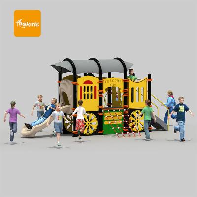 China PE cartoon train tunnel kids playground equipment for sale