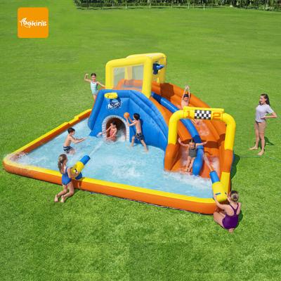 China Hot Sale Princess Waterproof 5.51M X 5.02M X 2.65M Super Speedway Kids Playground Inflatable Water Park Pool for sale