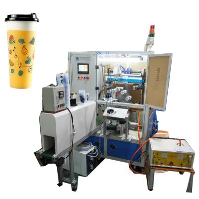 China Hotels Automatic Plastic Cup 2 Color Printing Machine Ice Cream Cup Logo Printing Machine for sale