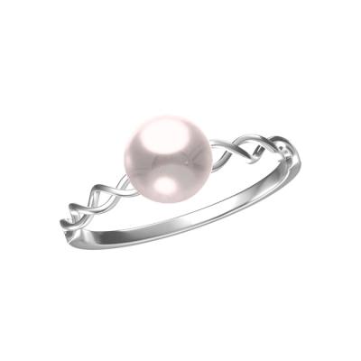 China CLASSIC 925 Sterling Silver Simple Finger Freshwater Pearl Fashion Rings for sale