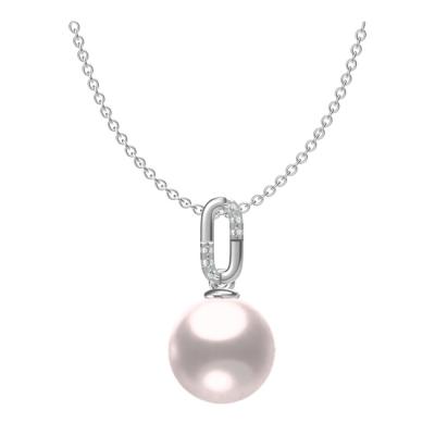 China FASHIONABLE Pure Natural Freshwater Real Pearl 925 Sterling Silver Necklace for sale