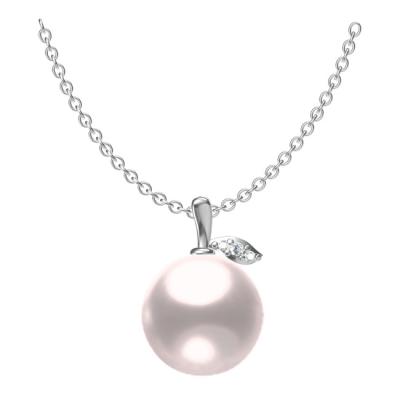 China Trendy Simple Natural Pearl Necklace 925 Sterling Silver Jewelry for sale