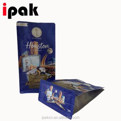 China High Quality Moisture Proof Stand Up Coffee Pouch Custom Empty Coffee Bags Flat Bottom Coffee Beans Packaging Bags for sale