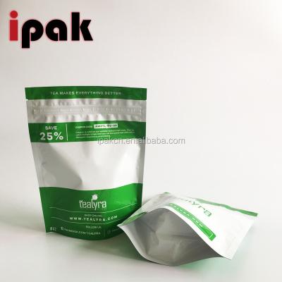 China Wholesale Laminated Aluminum Foil Moisture Proof Stand Up Pouch 250g 500g Green Tea Flower Tea Flower Tea Holder Resealable Zipper Up Bag for sale