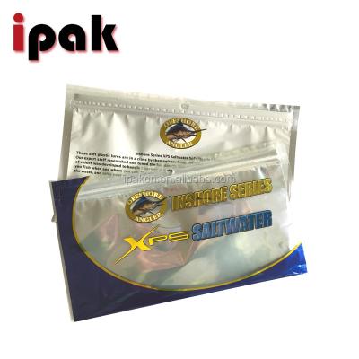 China Customized Moisture Proof Printed Resealable Transparent Soft Plastic Bait Packaging Bag Fishing Lure With Zip Lock for sale