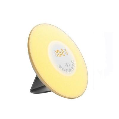 China Wholesale Radio Colorful Led Desk Lamp Night Light Wake Up Digital Light Adjustable Alarm Clock For Kids for sale