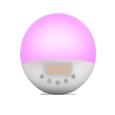 China New Sake Sunrise Sake-Radio Alarm Clock Radio Multifunctional Led Night Light Aquarium Night Light Sunrise Sunset for sale