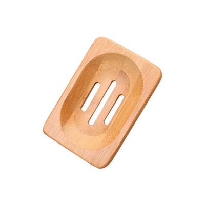 China Sustainable Biodegradable Natural Environmental Protection Drainage Rack Bathroom Fixed Bamboo Soap Dish for sale