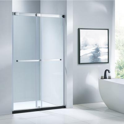 China Smoothly Slide Hotel Bypass Shower Screen Frameless Enclosed Shower Glass Door Sliding Shower Room MD5232 for sale