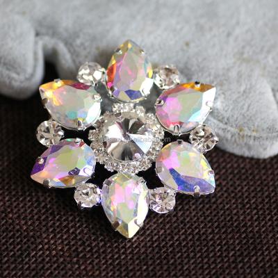 China Fancy Colorful Flatback 58mm Claw Setting Rhinestone Applique Rhinestone Buttons Crystal Sew On Rhinestone In For Clothing for sale