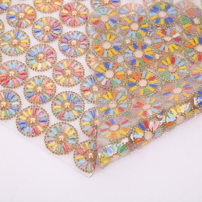 China Flatback hotfix mix colored rhinestone sheet wholesale for sale