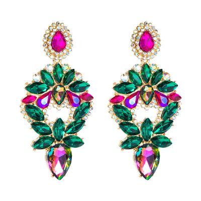 China Popular accessories of fashion wild women's earrings summer new FASHIONABLE temperament color alloy rhinestone for sale