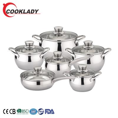 China Factory Direct Selling Home Kitchen Stainless Steel Handle Apple Shape Apple Shape Cookware Set Viable Italian Hollow Cooker Set for sale