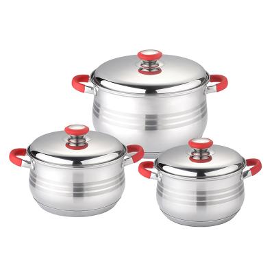 China Food Grade Durable High Quality Durable Original Kitchenware Kitchenware Handle Stainless Steel Cookware Set for sale