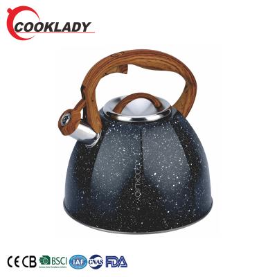 China Good Price Viable Customized Painting Octagon 3.5L Portable Shape Stainless Steel Teapot Tea Water Whistling Kettle for sale