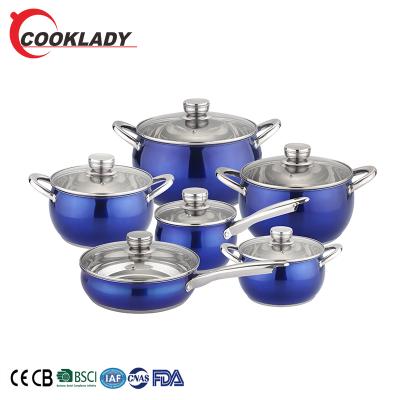 China Sustainable Good Quality Well Equipped Kitchen Stainless Steel Cookware Cookware Set Cookware for sale