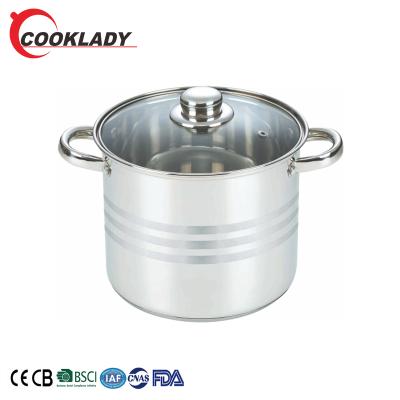 China High Quality Sustainable Large Soup Pot Custom Restaurant Soup Bucket Metal Stainless Steel Stock Pot With Handle And Lid for sale