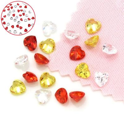 China Accept customization heart loose gemstones, heart stone, rhinestones for sale