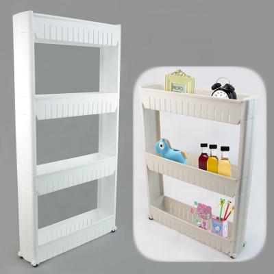 China Plastic Crevice 3366Kitchen Storage Rack Sustainable With Free Wheelset Box for sale