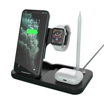 China Earphone 4 in 1 wireless charger stand charging station dock for iphone iWatch for Airpods pro for sale