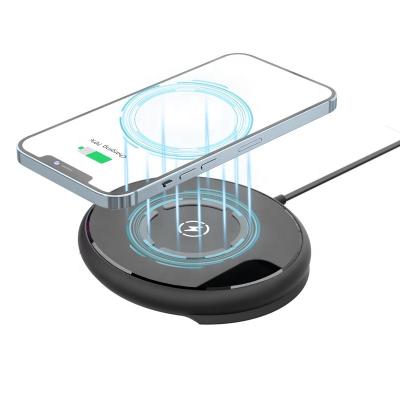 China 2021 New Design Mobile Phone Magnetic Fast Wireless Charger 15W Charging Pad For Apple Iphone Samsung for sale