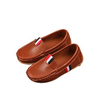 China Round Loafers Boys Kids Girls Genuine Leather Boat Shoes Casual Soft Bottom Baby Toddler Flats Kids Stylish Shoes for sale