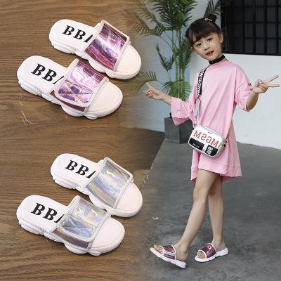 China Around 2020 new summer design little girl fashion non-slip slippers comfortable soft soles fail girls slipper for sale