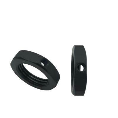 China Aluminum Thin Fastener Black Zin Sealing Nut Anodized Thin Hex Brass Jam Nut for sale