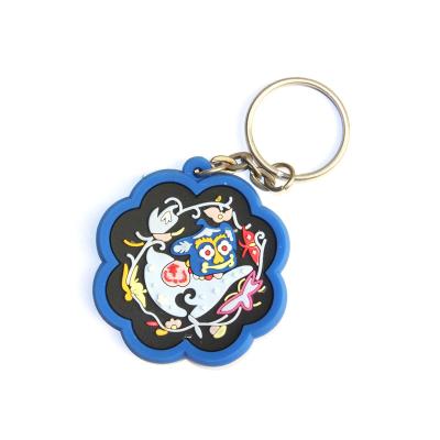 China Custom Soft Rubber Blind PVC Box Keychains 2D PVC Key Chain PVC Keychains for sale