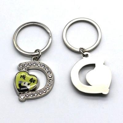 China Custom OEM 3D Ireland Logo Metal Letter Key Chain/Global Promotional Gift Diy Fashion Promotion Cartoon for sale