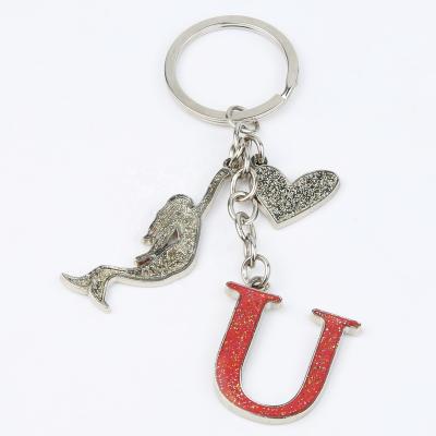 China Real Gift 26 A-Z Alphabet Letter Keychain from Hot Sale Promotionali from Decoration Manufacturer for sale