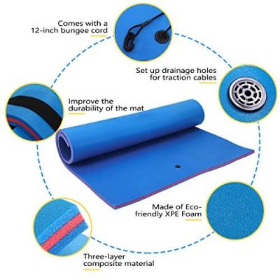 China Customized Durable And Comfortable Floating Water Mat With Xpe Foam Material Water Play Mat for sale