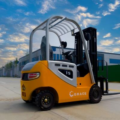 China Hotels Battery 3 Wheel Electric Forklift 1.6 Ton 2 Ton Forklift Used In Narrow Aisle Warehouse for sale