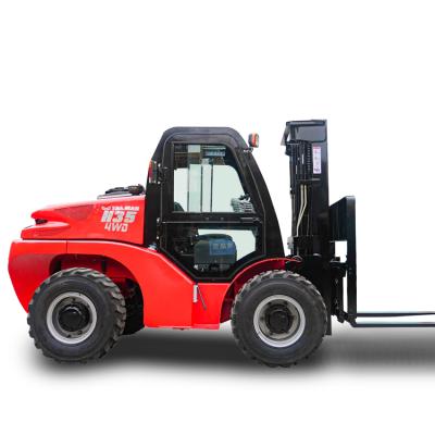 China Hot Sale 1.8t 2.5t 3.5t 5t Hotels 2WD 4WD Hot Sale CE EPA 3ton Rough Terrain High Performance Off Road Forklift Brand Engine Optional for sale