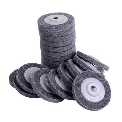 China Nonwoven Wheel with Plastic Back Cup Disc Grinding Wheels Nylon Abrasive Polishing Wheel for Metal Polishing 45045361909 for sale