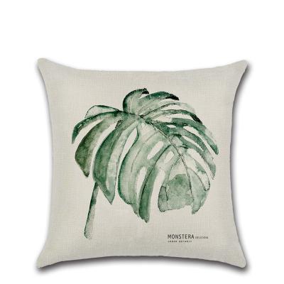 China Anti-static Leaf Print Cushion Covers Can Be Home Decorative Customized Household Car Pillow Case Fancy Fashion Pillows Case for sale